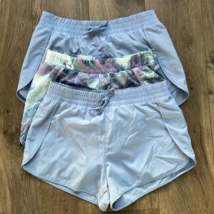 3 pairs of girls athletic lined shorts